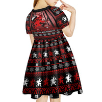 Wonder Print Christmas Kid Short Sleeve Dress Merry Krampus - Wonder Print Shop