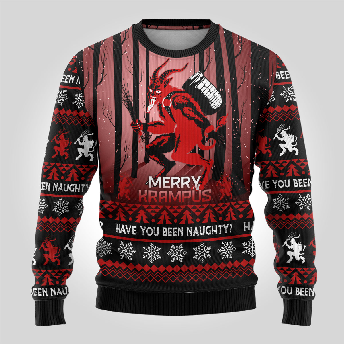 Wonder Print Christmas Ugly Christmas Sweater Merry Krampus - Wonder Print Shop