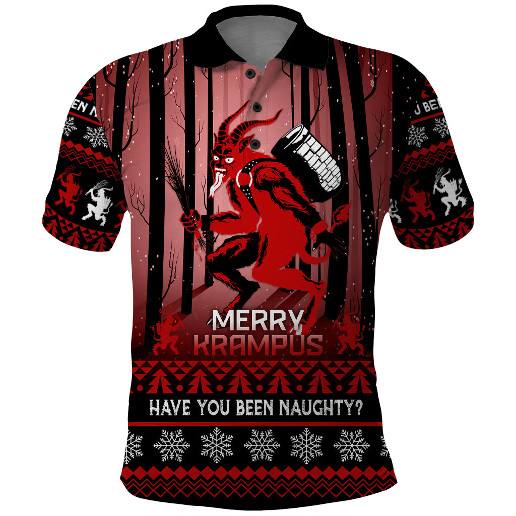 Wonder Print Christmas Polo Shirt Merry Krampus - Wonder Print Shop