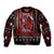 Wonder Print Christmas Sleeve Zip Bomber Jacket Merry Krampus - Wonder Print Shop