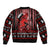 Wonder Print Christmas Sleeve Zip Bomber Jacket Merry Krampus - Wonder Print Shop