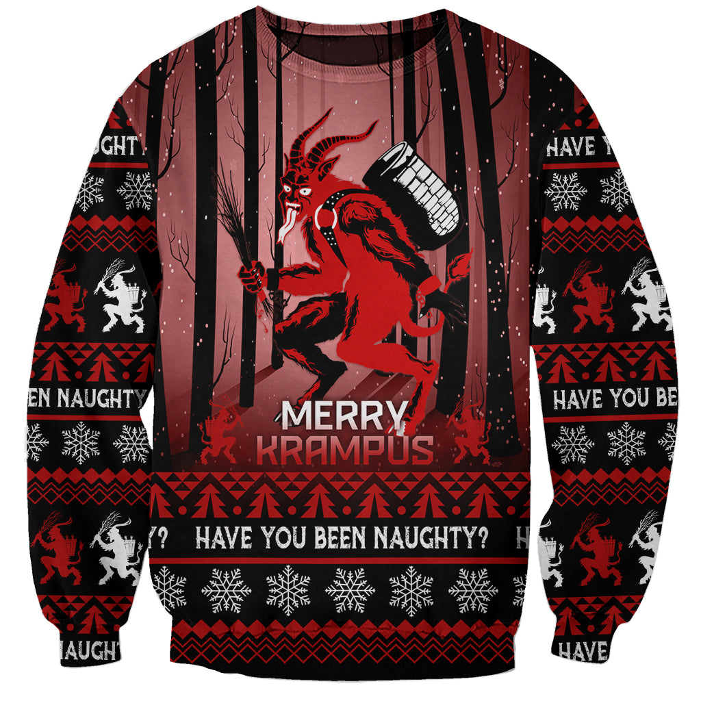 Wonder Print Christmas Sweatshirt Merry Krampus - Wonder Print Shop