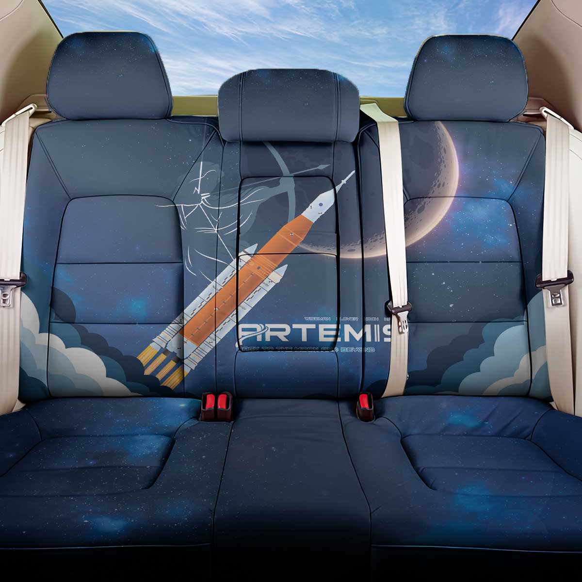 Artemis 2026 Moon Mission Back Car Seat Cover Back To The Moon And Beyond