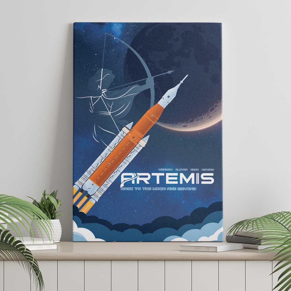 Artemis 2026 Moon Mission Canvas Wall Art Back To The Moon And Beyond