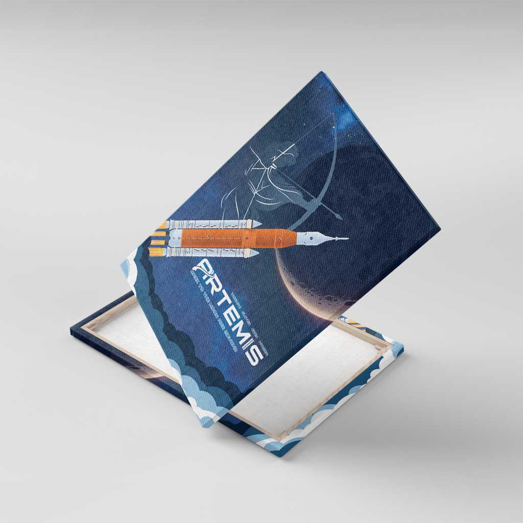 Artemis 2026 Moon Mission Canvas Wall Art Back To The Moon And Beyond