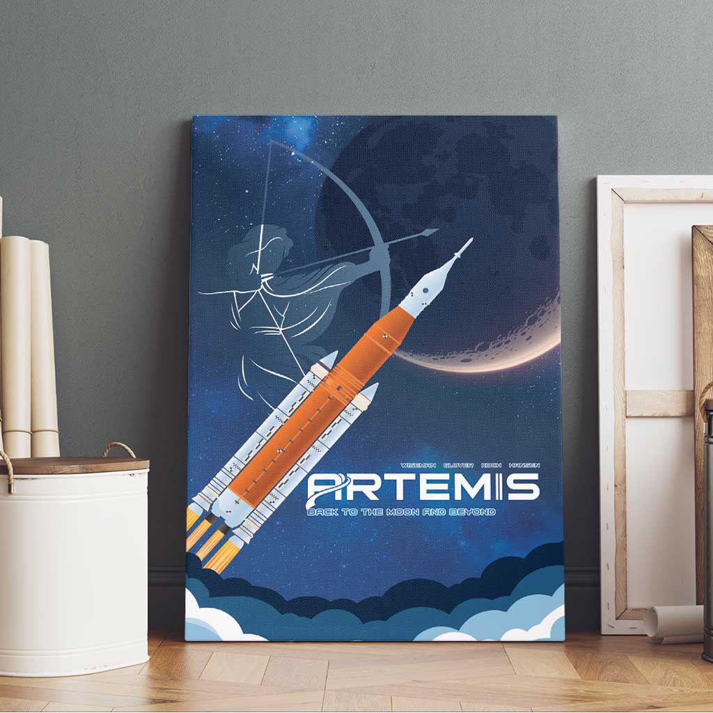Artemis 2026 Moon Mission Canvas Wall Art Back To The Moon And Beyond