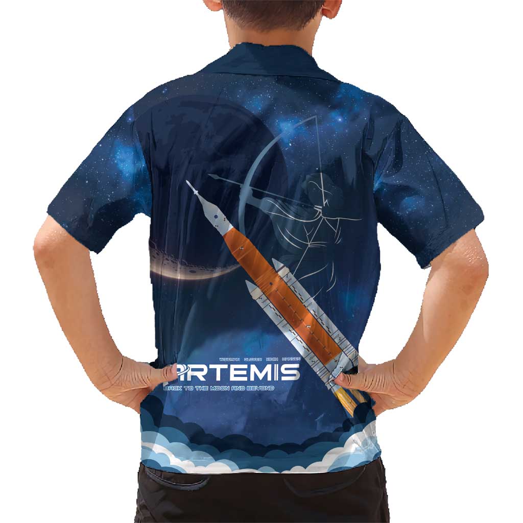 Artemis 2026 Moon Mission Kid Hawaiian Shirt Back To The Moon And Beyond