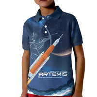 Artemis 2026 Moon Mission Kid Polo Shirt Back To The Moon And Beyond