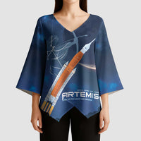 Artemis 2026 Moon Mission Kimono Sleeve Blouse Back To The Moon And Beyond