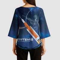 Artemis 2026 Moon Mission Kimono Sleeve Blouse Back To The Moon And Beyond