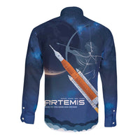 Artemis 2026 Moon Mission Long Sleeve Button Shirt Back To The Moon And Beyond