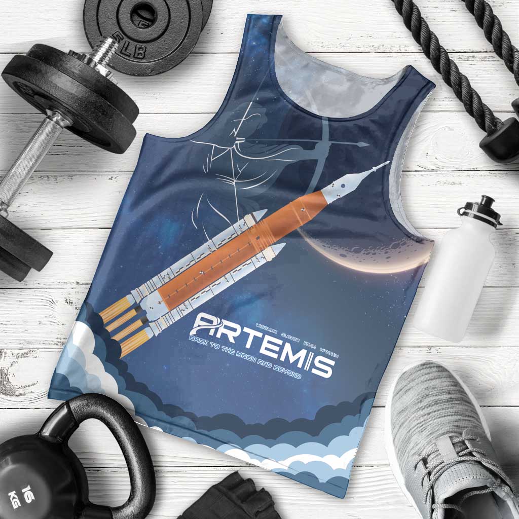 Artemis 2026 Moon Mission Men Tank Top Back To The Moon And Beyond