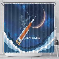 Artemis 2026 Moon Mission Shower Curtain Back To The Moon And Beyond