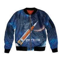 Artemis 2026 Moon Mission Sleeve Zip Bomber Jacket Back To The Moon And Beyond