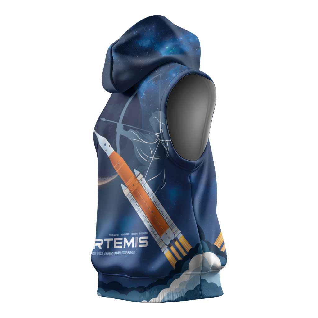 Artemis 2026 Moon Mission Sleeveless Hoodie Back To The Moon And Beyond