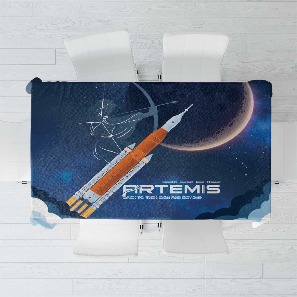 Artemis 2026 Moon Mission Tablecloth Back To The Moon And Beyond