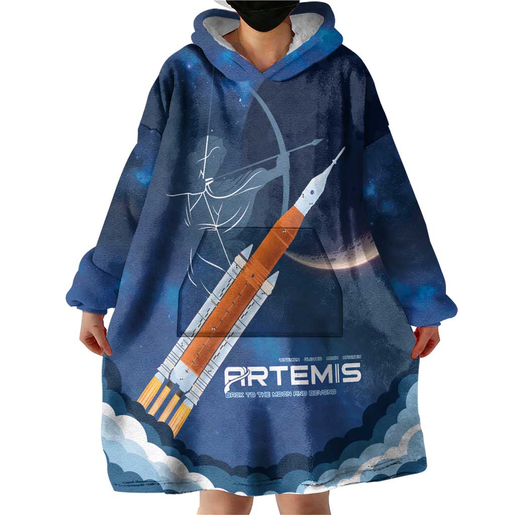 Artemis 2026 Moon Mission Wearable Blanket Hoodie Back To The Moon And Beyond