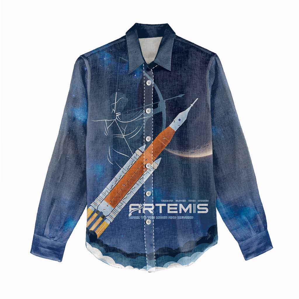 Artemis 2026 Moon Mission Women Casual Shirt Back To The Moon And Beyond