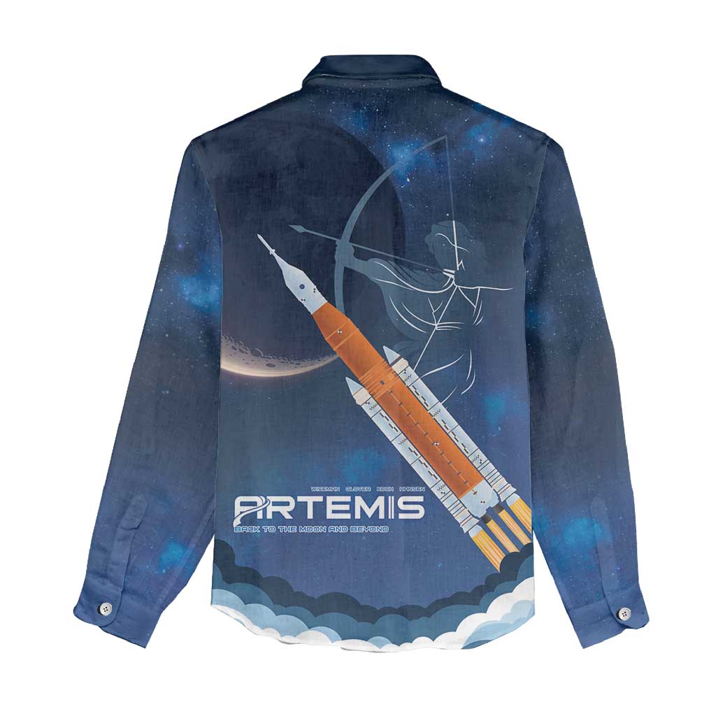 Artemis 2026 Moon Mission Women Casual Shirt Back To The Moon And Beyond