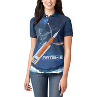 Artemis 2026 Moon Mission Women Polo Shirt Back To The Moon And Beyond