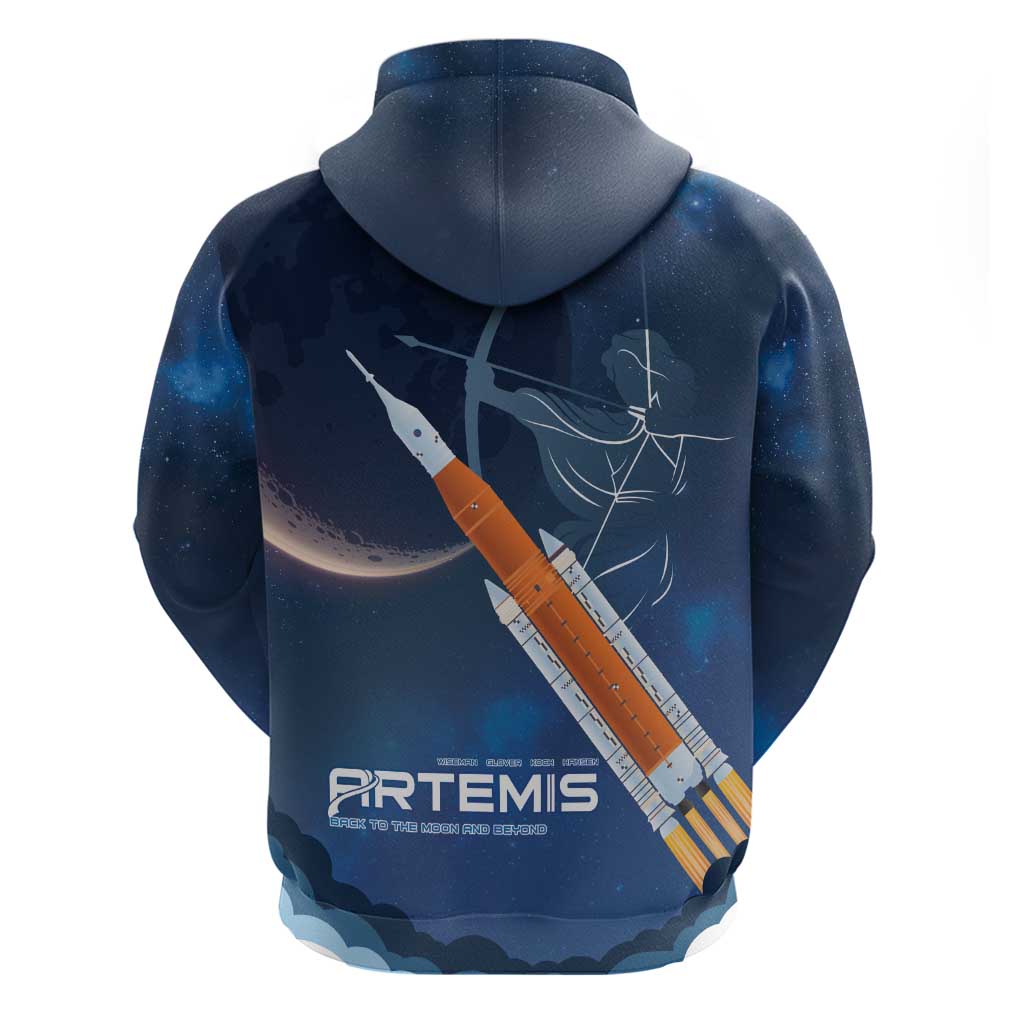 Artemis 2026 Moon Mission Zip Hoodie Back To The Moon And Beyond