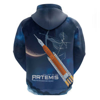 Artemis 2026 Moon Mission Zip Hoodie Back To The Moon And Beyond