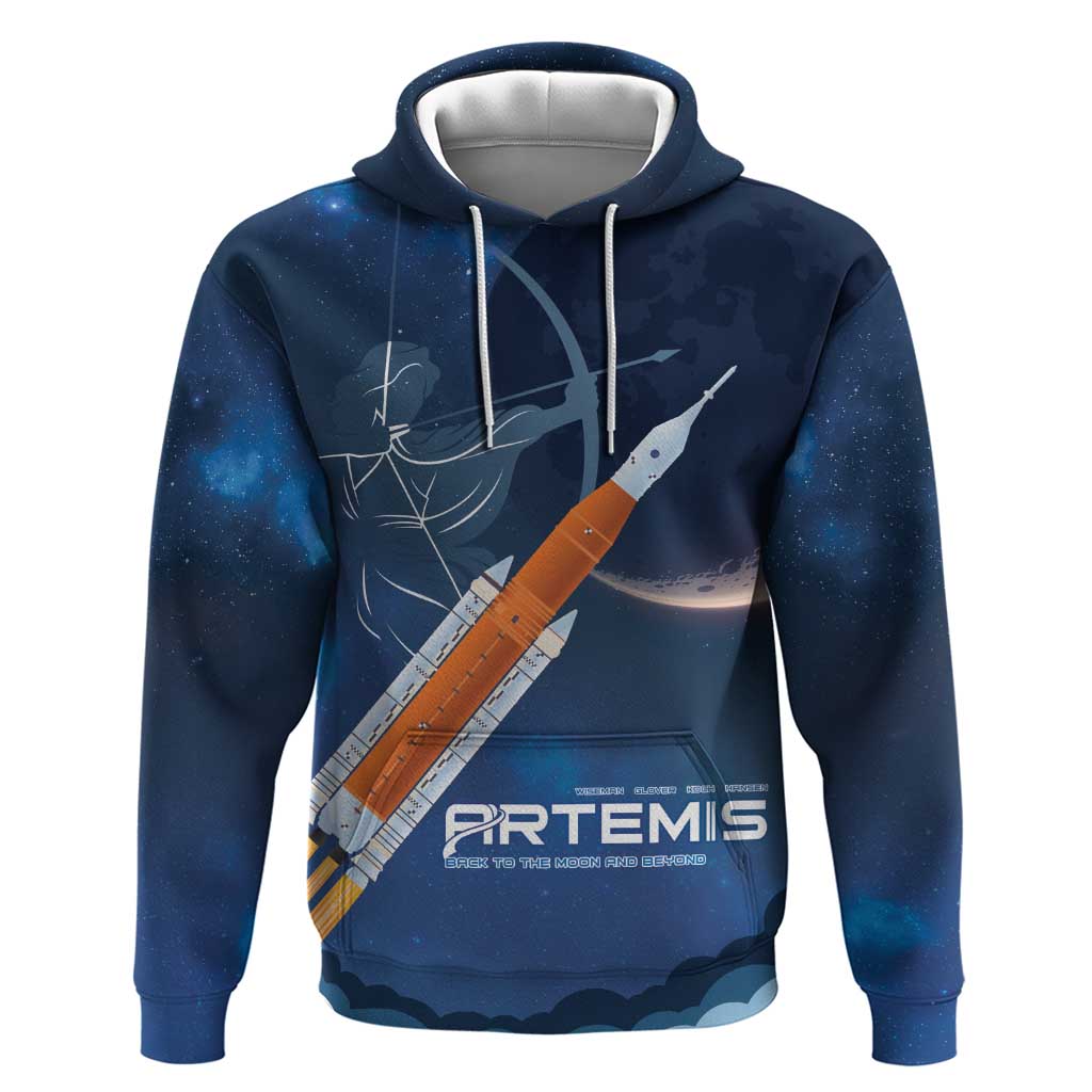 Artemis 2026 Moon Mission Zip Hoodie Back To The Moon And Beyond