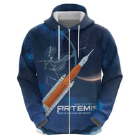 Artemis 2026 Moon Mission Zip Hoodie Back To The Moon And Beyond