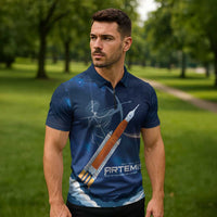 Artemis 2026 Moon Mission Zipper Polo Shirt Back To The Moon And Beyond