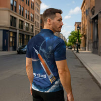Artemis 2026 Moon Mission Zipper Polo Shirt Back To The Moon And Beyond