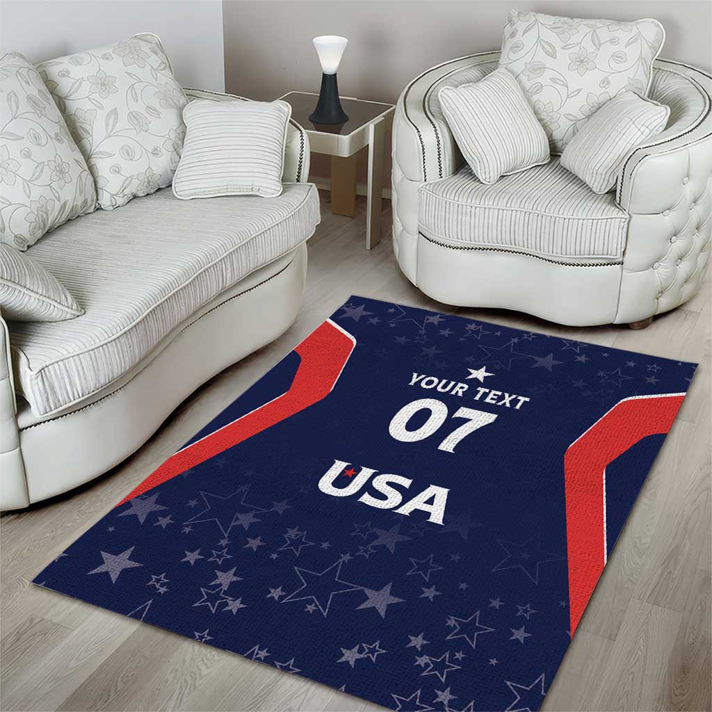 USA Cricket World Cup 2024 Custom Area Rug All Stars Sprangle LT7 - Wonder Print Shop