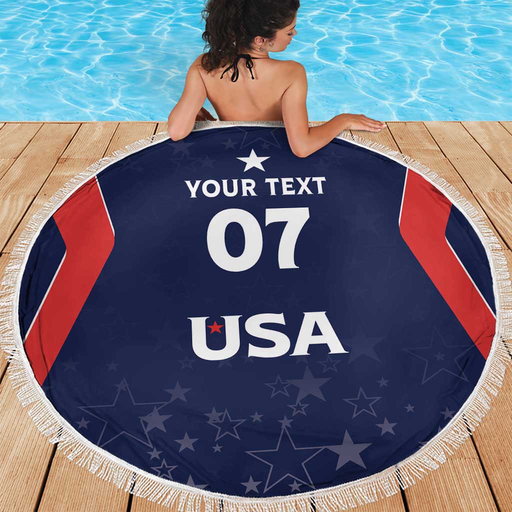 USA Cricket World Cup 2024 Custom Beach Blanket All Stars Sprangle LT7 - Wonder Print Shop