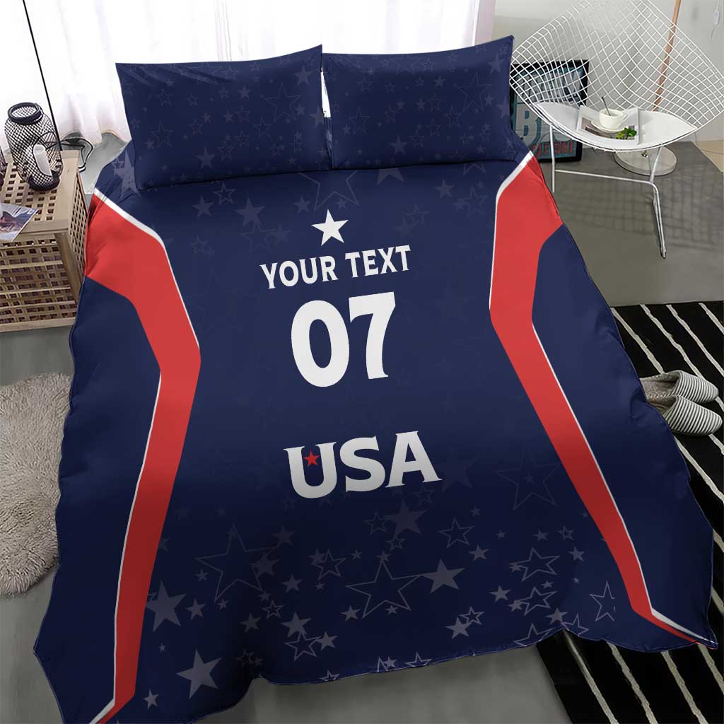 USA Cricket World Cup 2024 Custom Bedding Set All Stars Sprangle LT7 - Wonder Print Shop