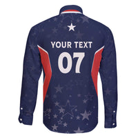 USA Cricket World Cup 2024 Custom Family Matching Off The Shoulder Long Sleeve Dress and Hawaiian Shirt All Stars Sprangle - Wonder Print Shop