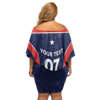 USA Cricket World Cup 2024 Custom Family Matching Off Shoulder Short Dress and Hawaiian Shirt All Stars Sprangle LT7 - Wonder Print Shop