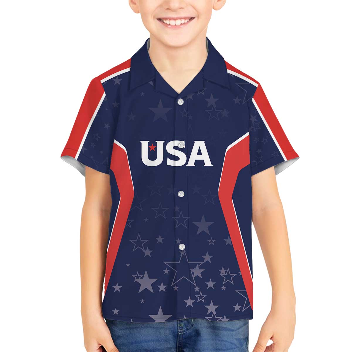USA Cricket World Cup 2024 Custom Family Matching Off Shoulder Short Dress and Hawaiian Shirt All Stars Sprangle LT7 - Wonder Print Shop