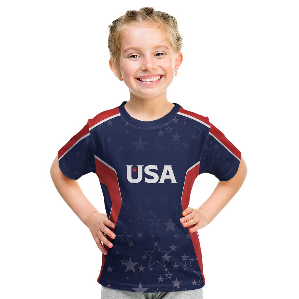 USA Cricket World Cup 2024 Custom Kid T Shirt All Stars Sprangle - Wonder Print Shop