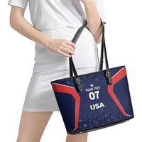 USA Cricket World Cup 2024 Custom Leather Tote Bag All Stars Sprangle - Wonder Print Shop