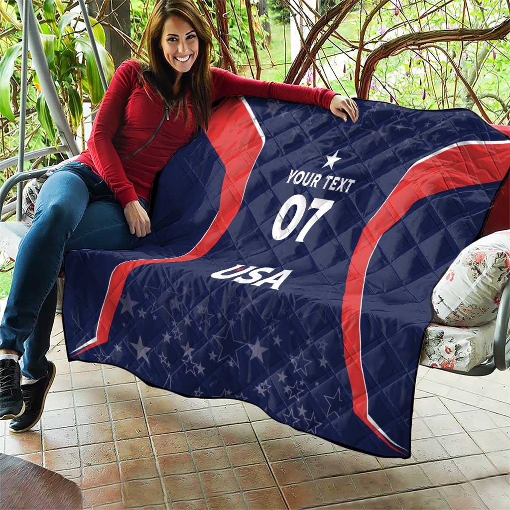 USA Cricket World Cup 2024 Custom Quilt All Stars Sprangle - Wonder Print Shop