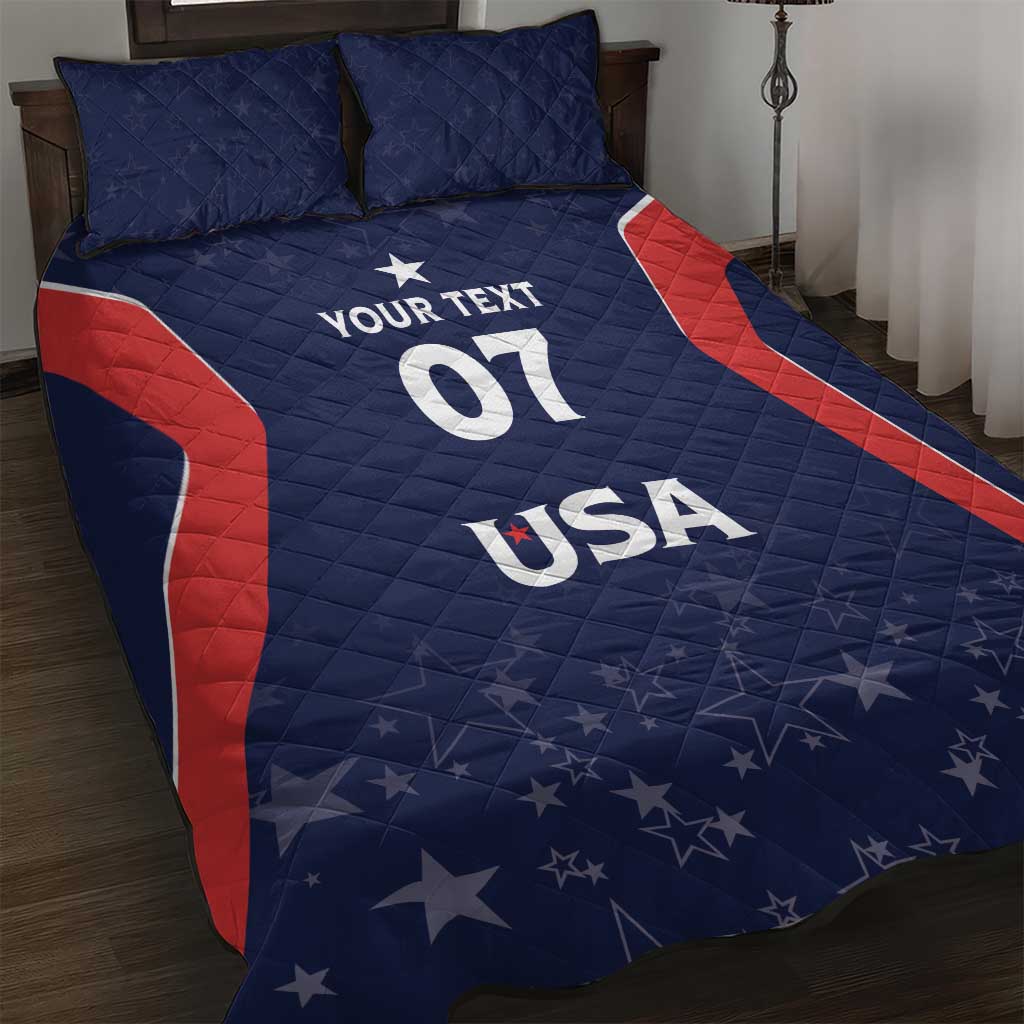 USA Cricket World Cup 2024 Custom Quilt Bed Set All Stars Sprangle - Wonder Print Shop