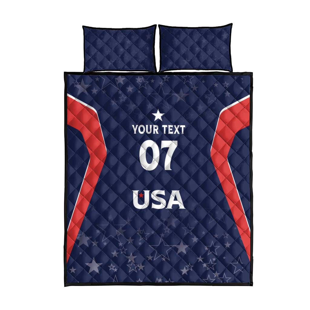 USA Cricket World Cup 2024 Custom Quilt Bed Set All Stars Sprangle - Wonder Print Shop