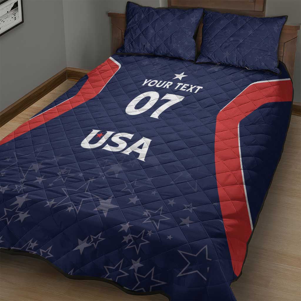 USA Cricket World Cup 2024 Custom Quilt Bed Set All Stars Sprangle - Wonder Print Shop