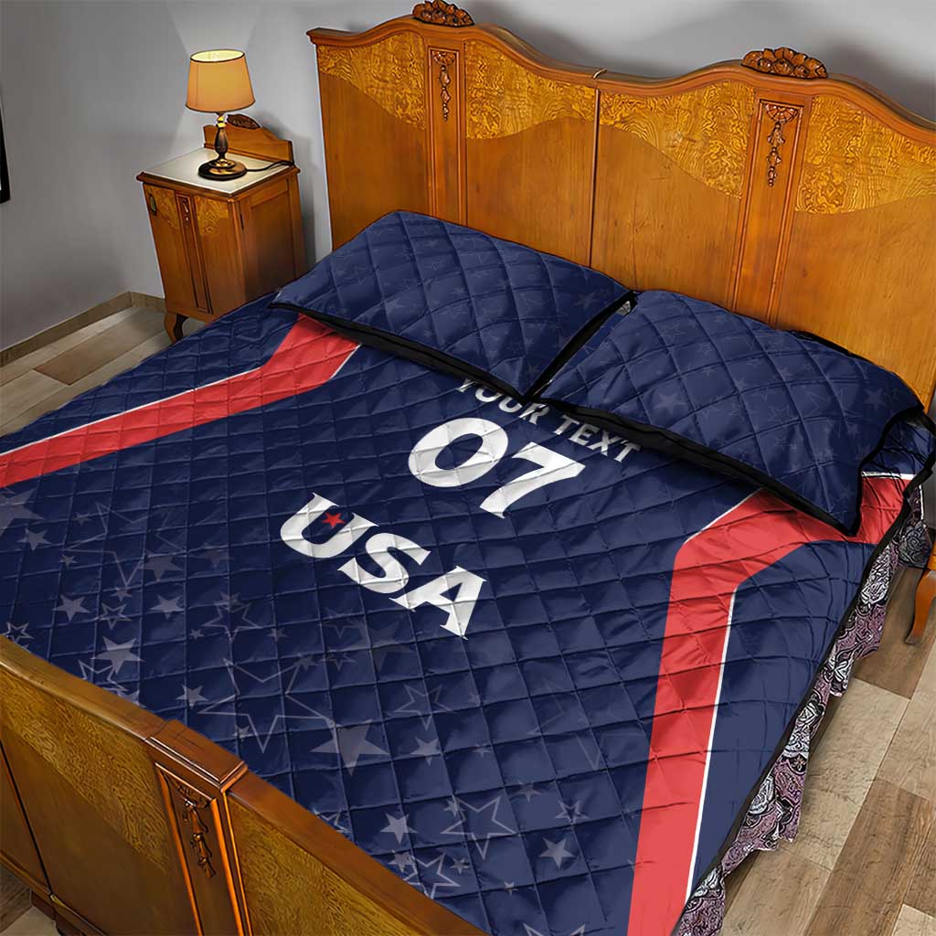 USA Cricket World Cup 2024 Custom Quilt Bed Set All Stars Sprangle - Wonder Print Shop