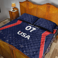 USA Cricket World Cup 2024 Custom Quilt Bed Set All Stars Sprangle - Wonder Print Shop