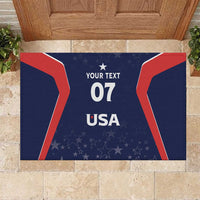 USA Cricket World Cup 2024 Custom Rubber Doormat All Stars Sprangle - Wonder Print Shop