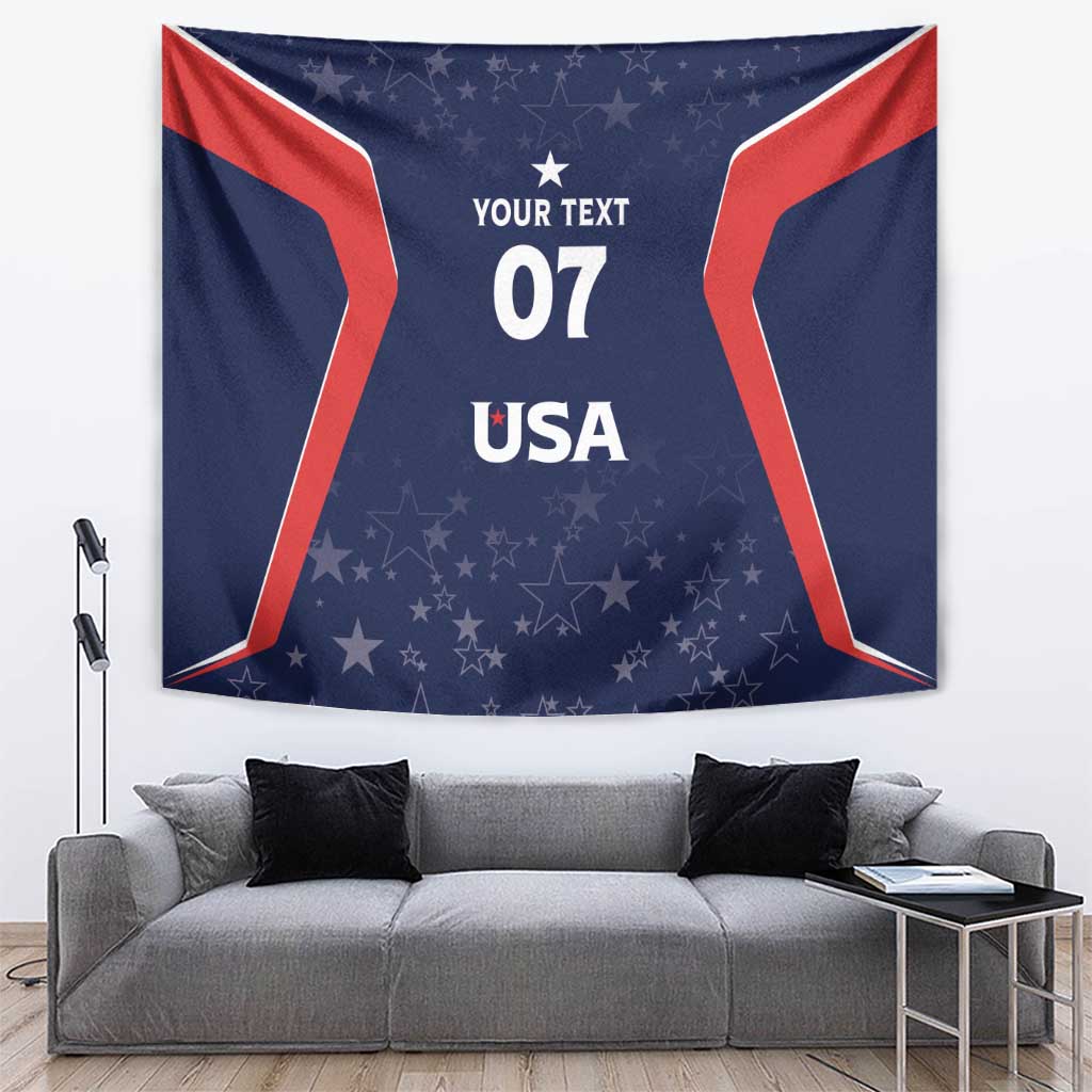 USA Cricket World Cup 2024 Custom Tapestry All Stars Sprangle - Wonder Print Shop