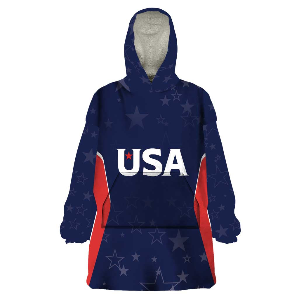USA Cricket World Cup 2024 Custom Wearable Blanket Hoodie All Stars Sprangle - Wonder Print Shop