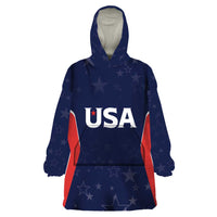 USA Cricket World Cup 2024 Custom Wearable Blanket Hoodie All Stars Sprangle - Wonder Print Shop