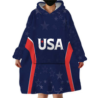 USA Cricket World Cup 2024 Custom Wearable Blanket Hoodie All Stars Sprangle - Wonder Print Shop