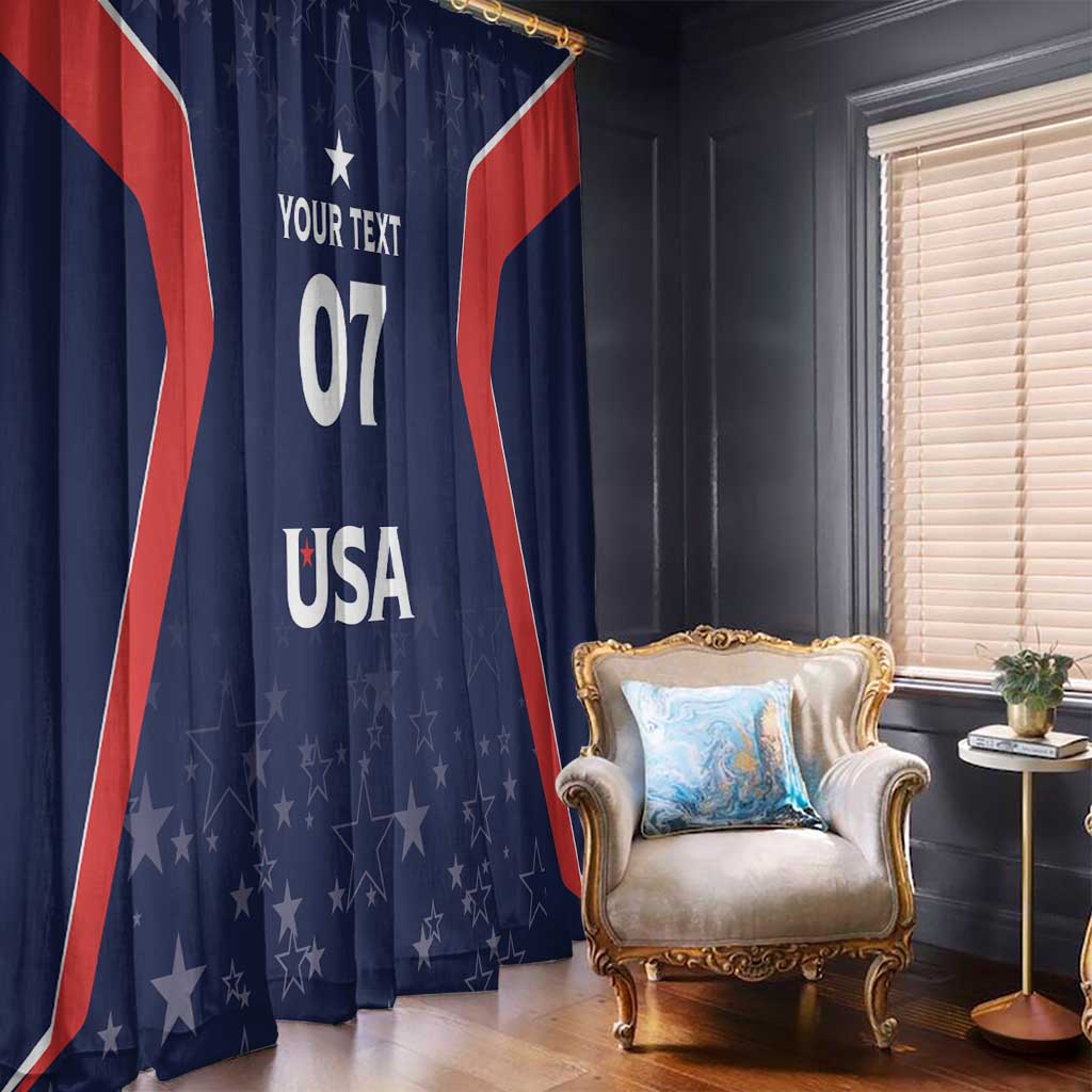 USA Cricket World Cup 2024 Custom Window Curtain All Stars Sprangle - Wonder Print Shop